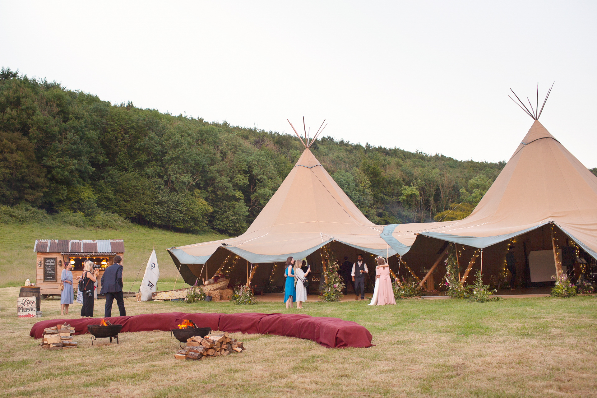 Tipi Wedding Photography in Hampshire