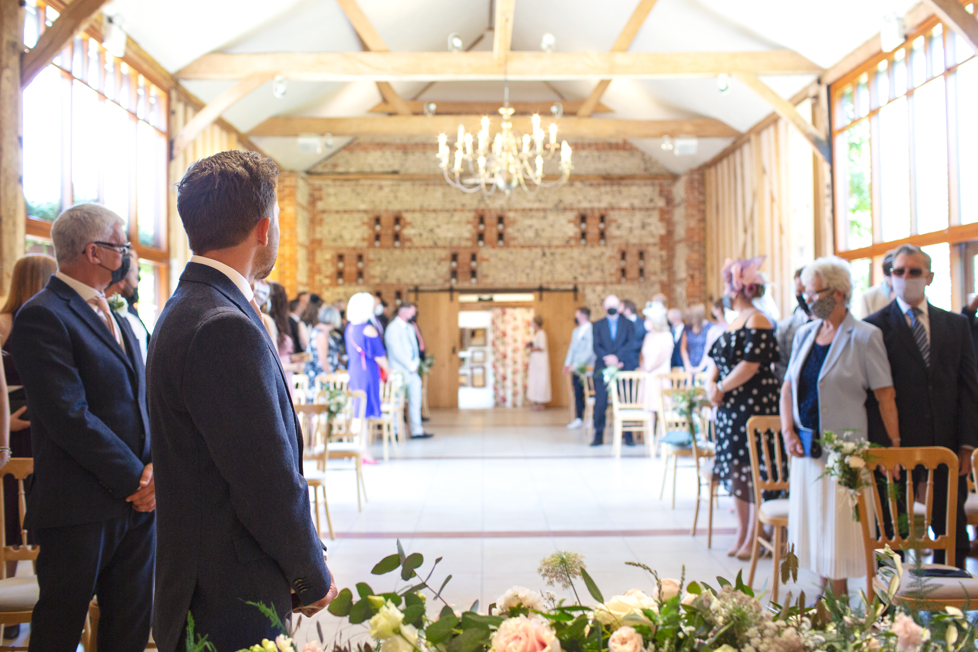 Modern & romantic wedding photography at Upwaltham Barns in Chichester